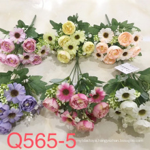 Artificial Flowers Flower Arrangement Bouquet for Home Office Wedding Decoration